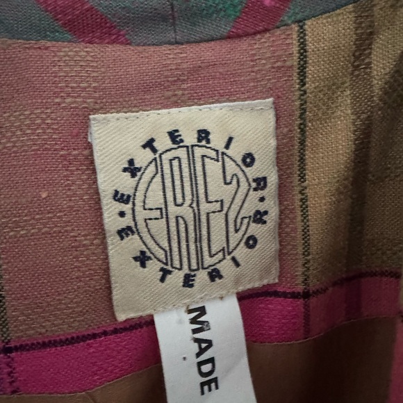 Cute Pink Vintage Women's Blazer Jacket By Exterior Size M Plaid 60% Rayon - Picture 13 of 13